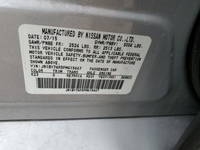 Photo 10 from auction – 2015 INFINITI Q50 BASE with VIN JN1BV7AR5FM415447