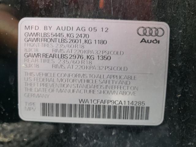 Photo 10 from auction – 2012 AUDI Q5 with VIN WA1CFAFP9CA114285
