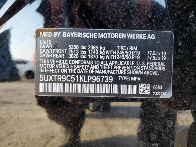 Photo 10 from auction – 2019 BMW X3 XDRIVE3 with VIN 5UXTR9C51KLP96739