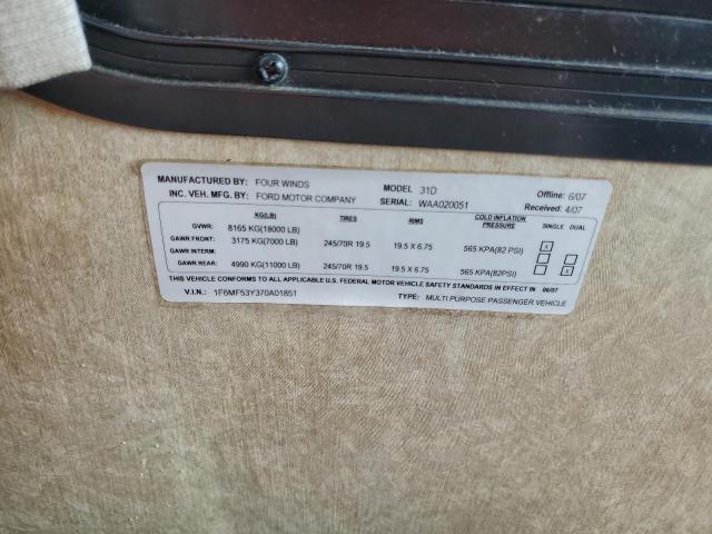 Foto 10 de la subasta – 2008 FOUR CAMPER 26F con VIN 1F6MF53Y370A01851