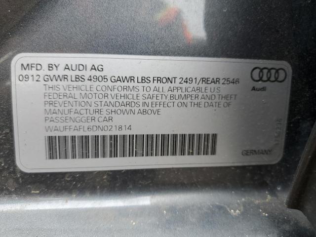 Photo 10 from auction – 2013 AUDI A4 PREMIUM with VIN WAUFFAFL6DN021814