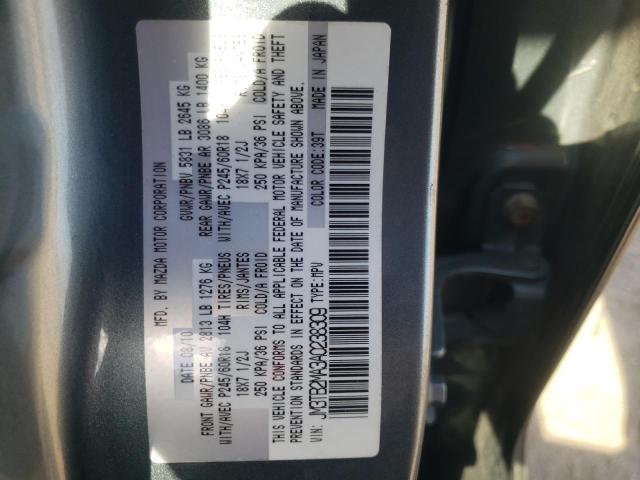 Photo 10 from auction – 2010 MAZDA CX-9 with VIN JM3TB2MA3A0238309