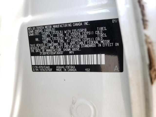 Photo 10 from auction – 2014 TOYOTA RAV4 LIMIT with VIN 2T3DFREV3EW136697