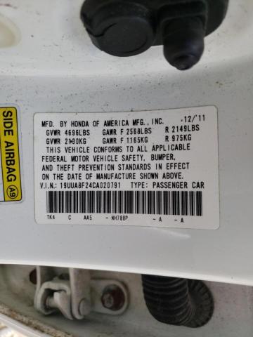 Photo 10 from auction – 2012 ACURA TL with VIN 19UUA8F24CA020791