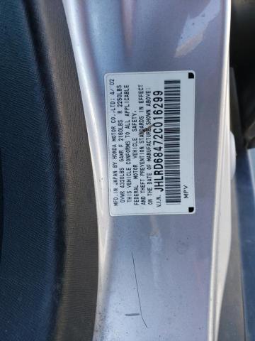Photo 10 from auction – 2002 HONDA CR-V LX with VIN JHLRD68472C016299