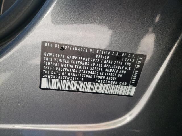 Photo 10 from auction – 2014 VOLKSWAGEN JETTA BASE with VIN 3VW2K7AJ7EM249514
