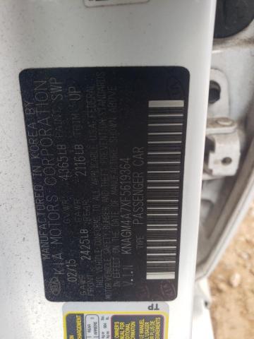 Photo 10 from auction – 2015 KIA OPTIMA LX with VIN KNAGM4A7XF5619364