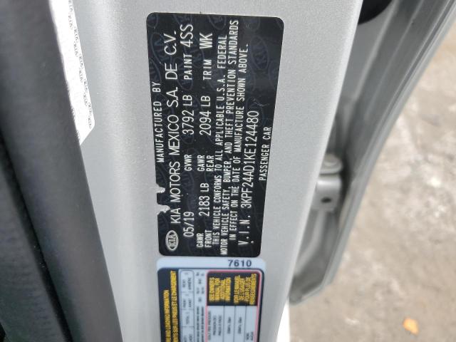 Photo 10 from auction – 2019 KIA FORTE FE with VIN 3KPF24AD1KE124480