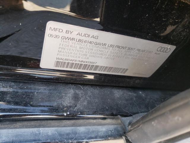 Photo 10 from auction – 2021 AUDI A8 L with VIN WAU8DAF81MN003697