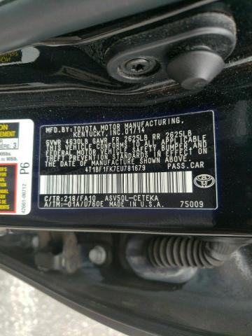 Photo 10 from auction – 2014 TOYOTA CAMRY L with VIN 4T1BF1FK7EU781679
