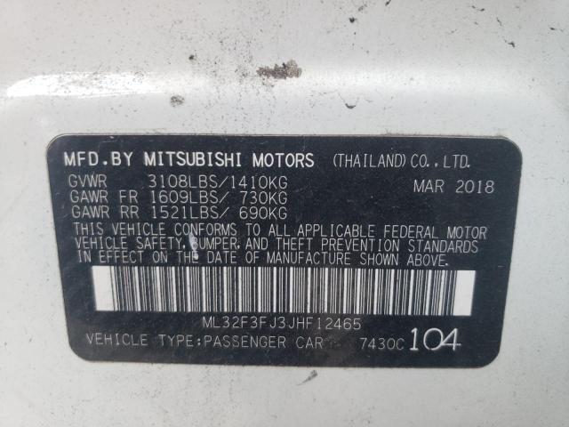 Photo 10 from auction – 2018 MITSUBISHI MIRAGE G4 with VIN ML32F3FJ3JHF12465