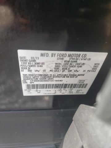 Photo 10 from auction – 2013 FORD EXPLORER X with VIN 1FM5K8D86DGC18340