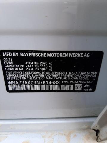 Photo 10 from auction – 2022 BMW 228XI with VIN WBA73AK09N7K14683