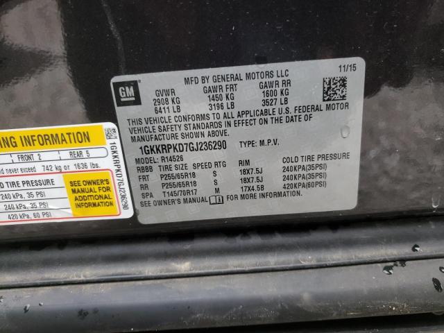 Photo 10 from auction – 2016 GMC ACADIA SLE with VIN 1GKKRPKD7GJ236290