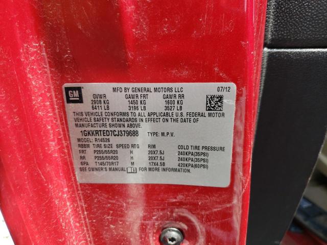 Photo 10 from auction – 2012 GMC ACADIA DEN with VIN 1GKKRTED7CJ379688