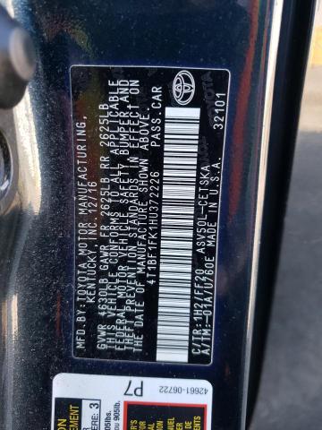 Photo 10 from auction – 2017 TOYOTA CAMRY LE with VIN 4T1BF1FK1HU372226