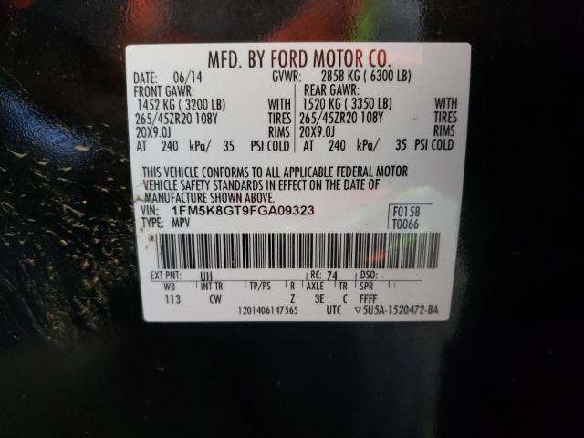 Photo 10 from auction – 2015 FORD EXPLORER S with VIN 1FM5K8GT9FGA09323