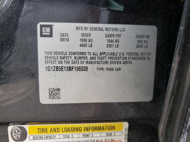 Photo 10 from auction – 2011 CHEVROLET MALIBU LS with VIN 1G1ZB5E13BF196928