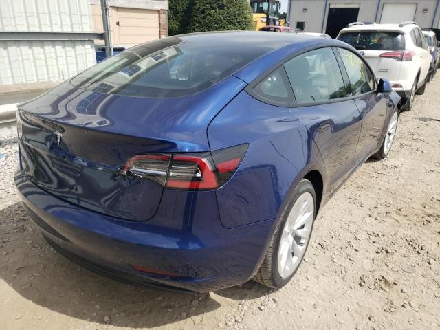 Photo 4 from auction – 2022 TESLA MODEL 3 with VIN 5YJ3E1EA5NF289925