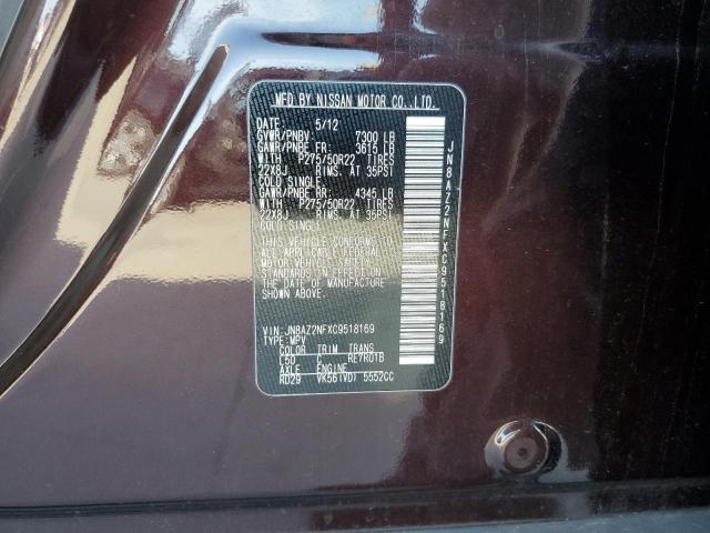 Photo 10 from auction – 2012 INFINITI QX56 with VIN JN8AZ2NFXC9518169