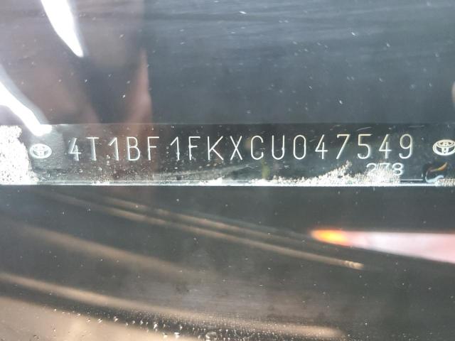Photo 10 from auction – 2012 TOYOTA CAMRY BASE with VIN 4T1BF1FKXCU047549
