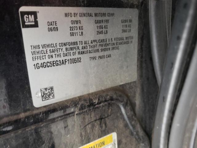 Photo 10 from auction – 2010 BUICK LACROSSE C with VIN 1G4GC5EG3AF100502