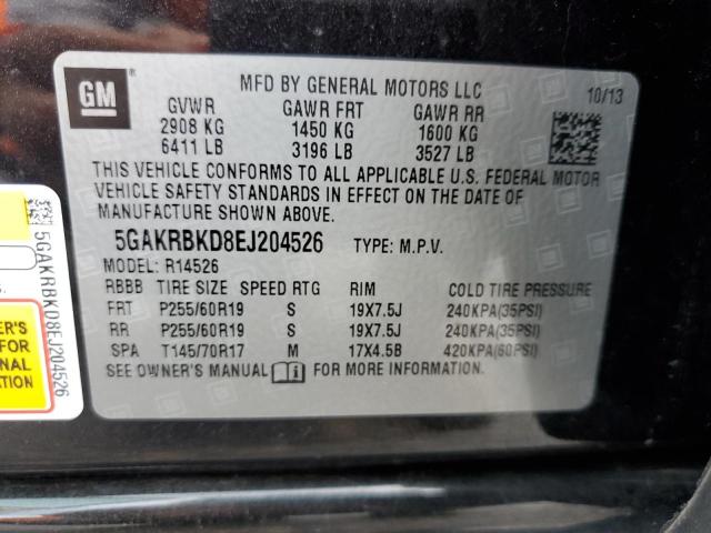 Photo 10 from auction – 2014 BUICK ENCLAVE with VIN 5GAKRBKD8EJ204526