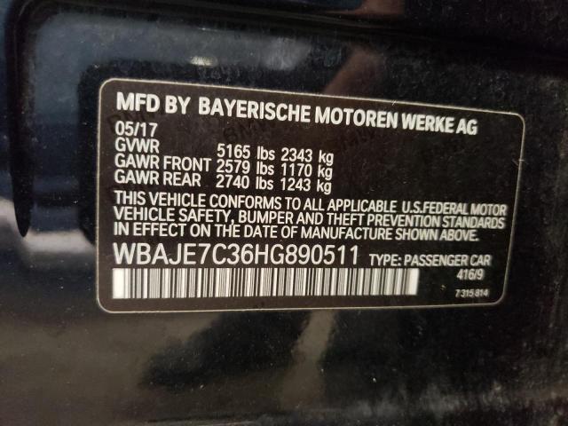 Photo 10 from auction – 2017 BMW 540 XI with VIN WBAJE7C36HG890511