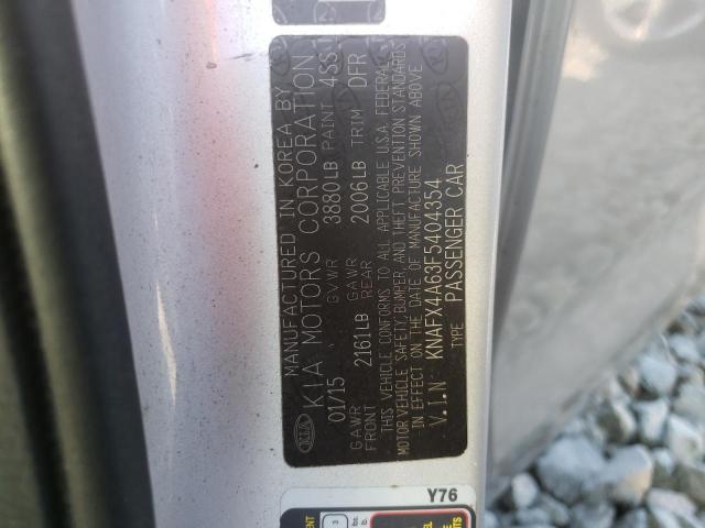 Photo 10 from auction – 2015 KIA FORTE LX with VIN KNAFX4A63F5404354
