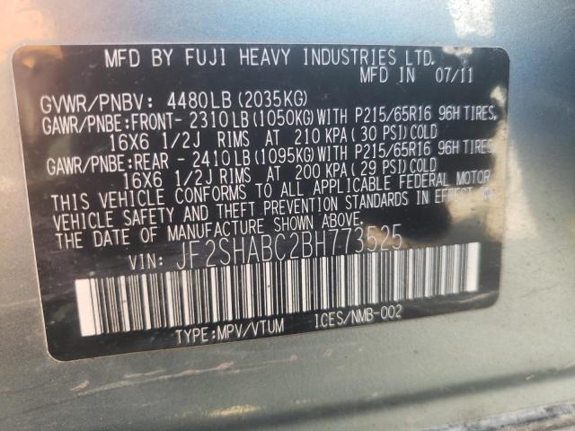 Photo 10 from auction – 2011 SUBARU FORESTER 2 with VIN JF2SHABC2BH773525