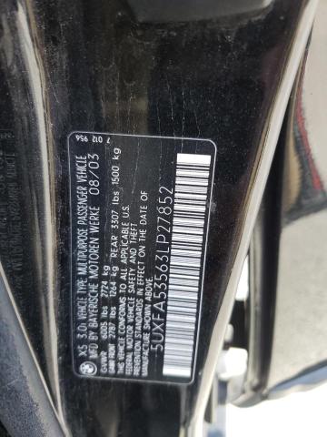 Photo 10 from auction – 2003 BMW X5 3.0I with VIN 5UXFA53563LP27852