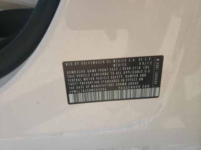 Photo 10 from auction – 2012 VOLKSWAGEN JETTA with VIN 3VWLL7AJ3DM383064