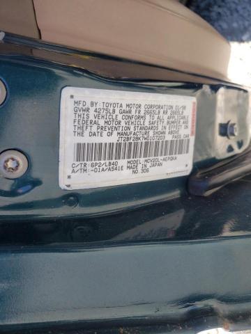Photo 10 from auction – 1998 TOYOTA CAMRY LE with VIN JT2BF28K7W0107203
