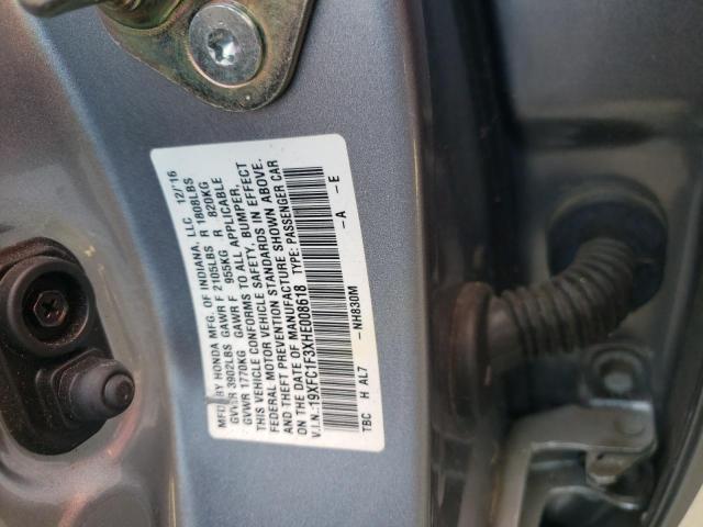Photo 10 from auction – 2017 HONDA CIVIC EX with VIN 19XFC1F3XHE008618