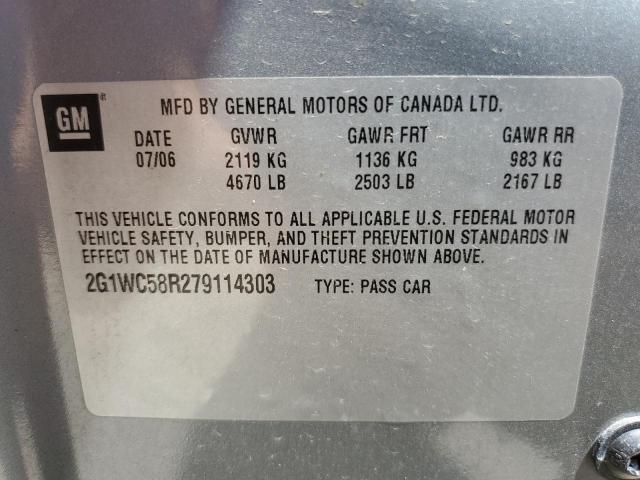 Photo 10 from auction – 2007 CHEVROLET IMPALA LT with VIN 2G1WC58R279114303