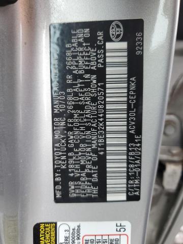 Photo 10 from auction – 2004 TOYOTA CAMRY LE with VIN 4T1BE32K44U820571