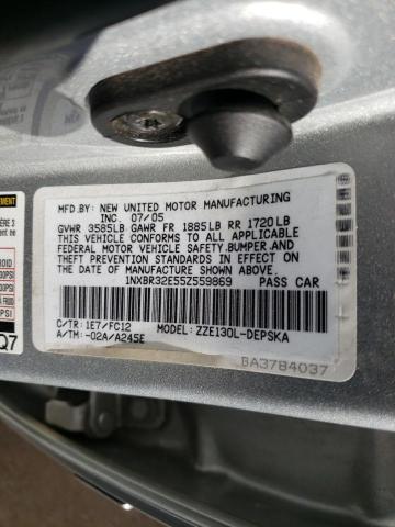 Photo 10 from auction – 2005 TOYOTA COROLLA CE with VIN 1NXBR32E55Z559869