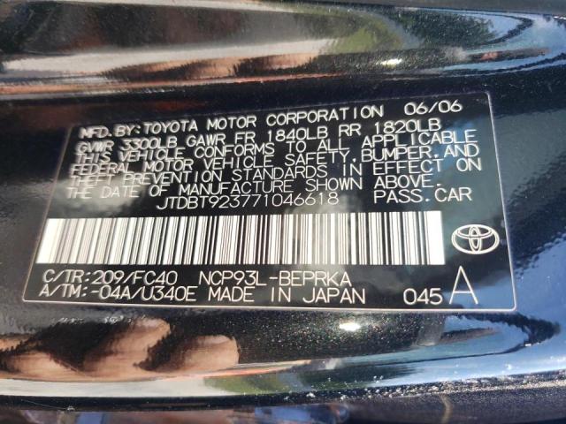 Photo 10 from auction – 2007 TOYOTA YARIS with VIN JTDBT923771046618