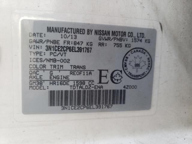Photo 10 from auction – 2014 NISSAN VERSA NOTE with VIN 3N1CE2CP6EL391767