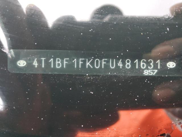 Photo 10 from auction – 2015 TOYOTA CAMRY LE with VIN 4T1BF1FK0FU481631