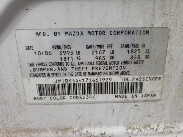 Photo 10 from auction – 2007 MAZDA 3 HATCHBAC with VIN JM1BK344171661929