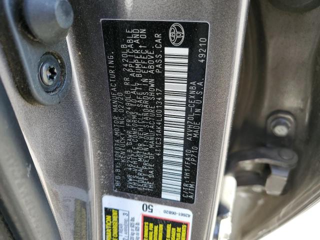 Photo 10 from auction – 2020 TOYOTA CAMRY LE with VIN 4T1C31AK4LU013417