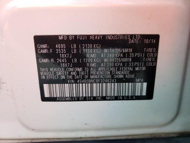 Photo 10 from auction – 2015 SUBARU OUTBACK 2. with VIN 4S4BSBNC9F3246243
