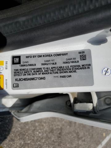 Photo 10 from auction – 2021 CHEVROLET SPARK ACTI with VIN KL8CH6SA9MC713443