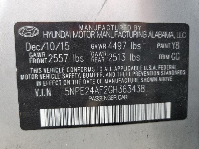 Photo 10 from auction – 2016 HYUNDAI SONATA SE with VIN 5NPE24AF2GH363438
