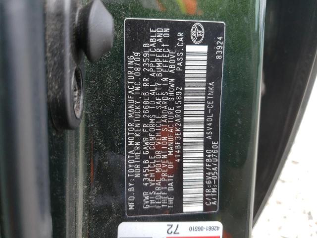 Photo 10 from auction – 2010 TOYOTA CAMRY BASE with VIN 4T4BF3EK2AR045892