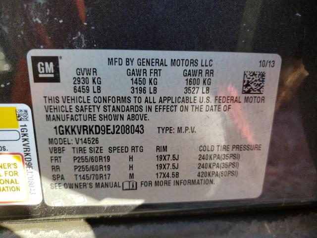 Фото 10 с аукциона – 2014 GMC ACADIA SLT с VIN 1GKKVRKD9EJ208043