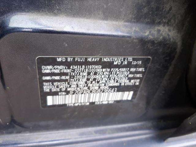 Photo 10 from auction – 2016 SUBARU CROSSTREK with VIN JF2GPABC8G8236643