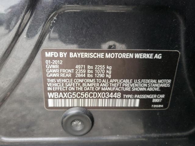 Photo 10 from auction – 2012 BMW 528 I with VIN WBAXG5C56CDX03448