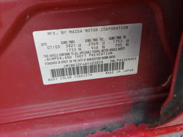 Photo 10 from auction – 2006 MAZDA 3 I with VIN JM1BK32F461403858